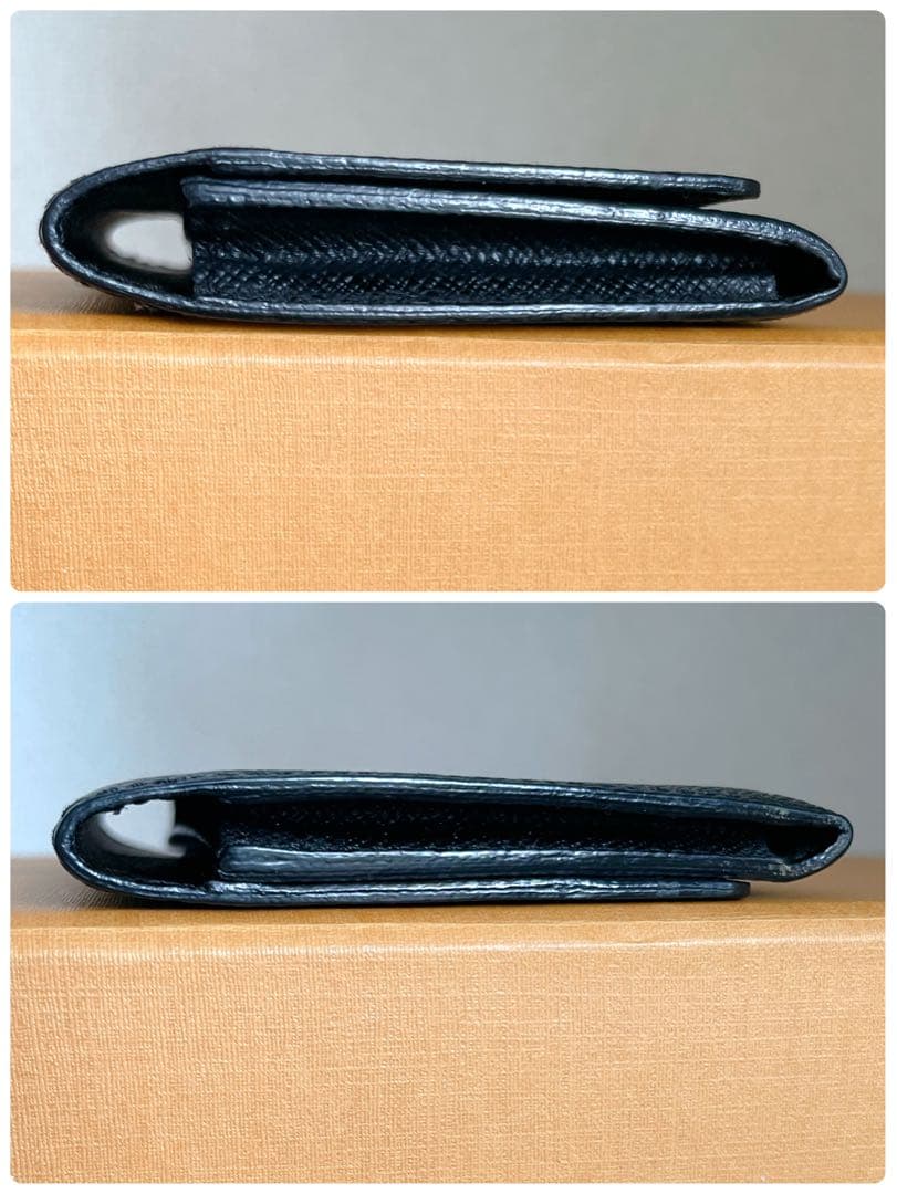 ルイヴィトン　タイガ　アンヴェロップ　カルトドゥヴィジット　ブラック