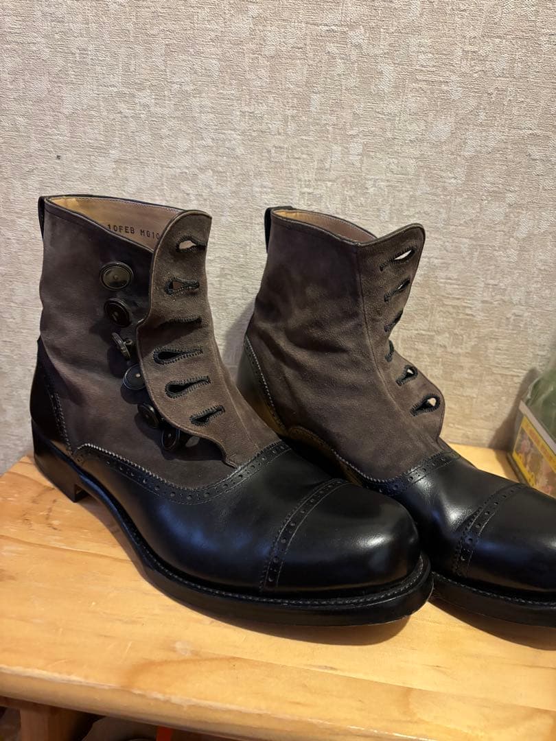 ボタンブーツ　30sスタイル