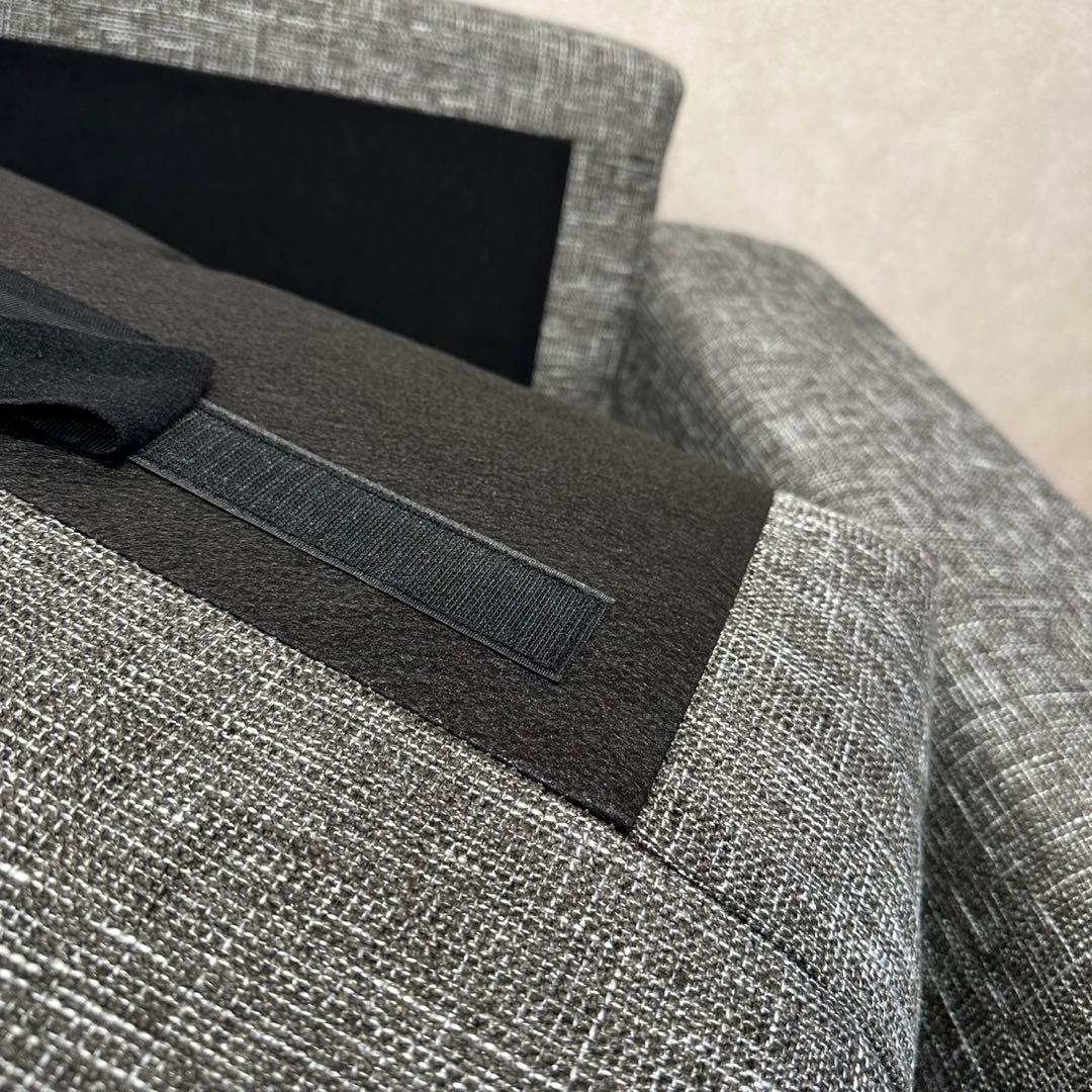 ポケットコイル＆ツイード仕様　2.5人掛けソファ　ダークグレー　新品アウトレット