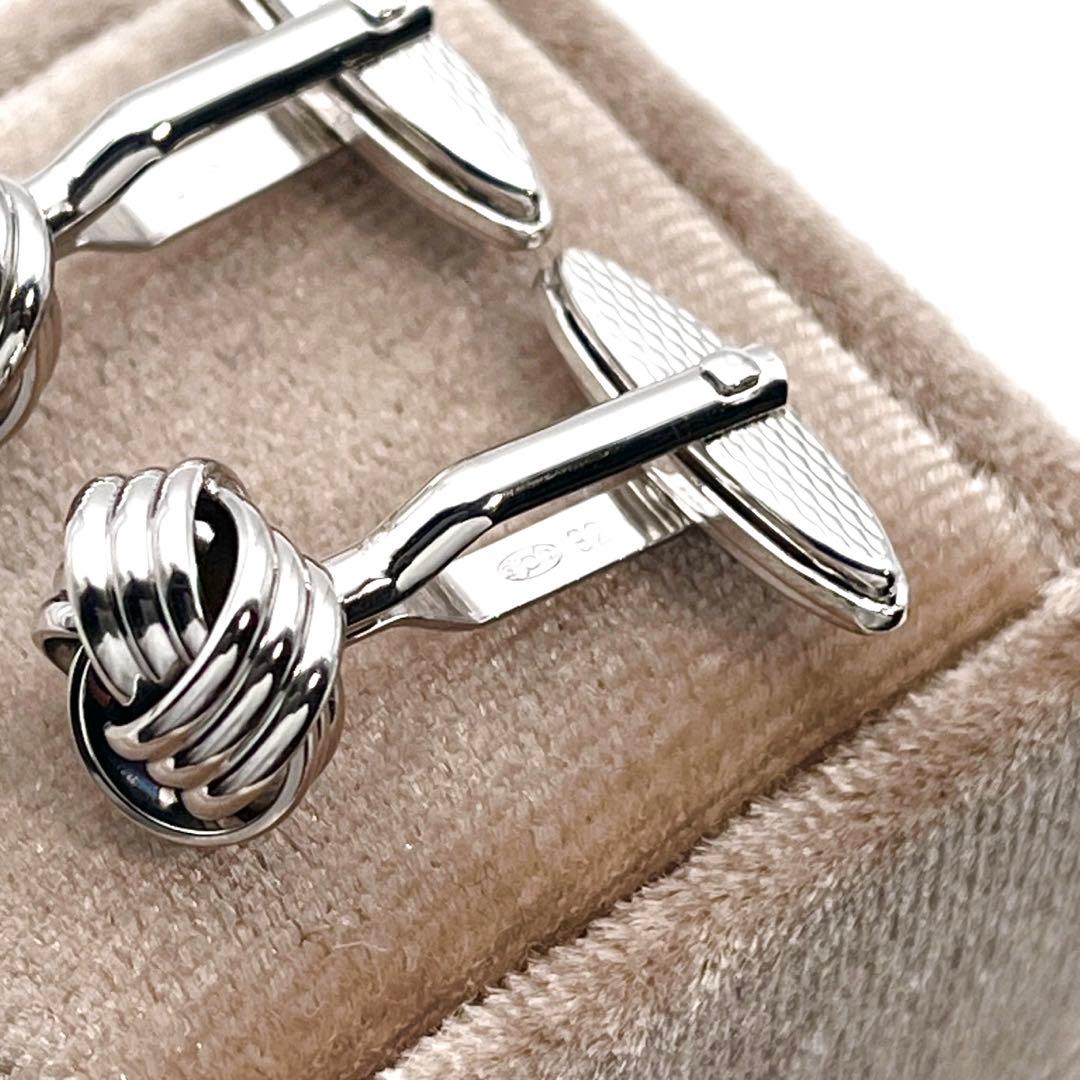 ⭐️SALE⭐【美品】ダンヒル　カフスボタン　ケーブルノット　シルバー　SV925