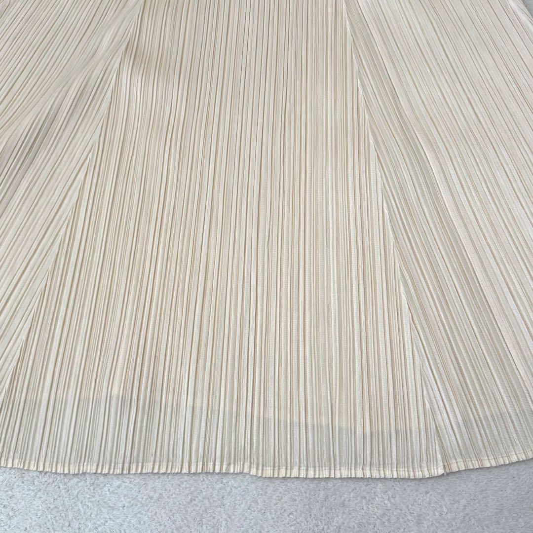 極美品✨PLEATS PLEASE プリーツ　チュニック　アイボリー　Lサイズ