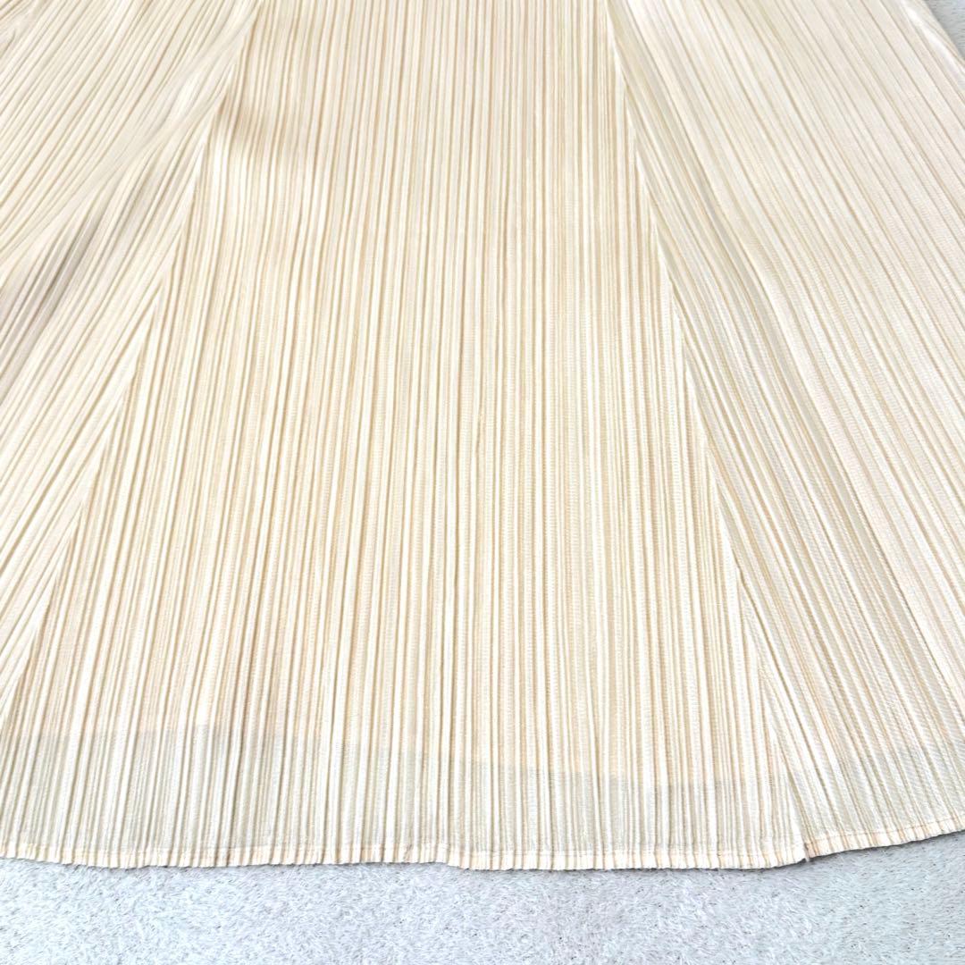 極美品✨PLEATS PLEASE プリーツ　チュニック　アイボリー　Lサイズ