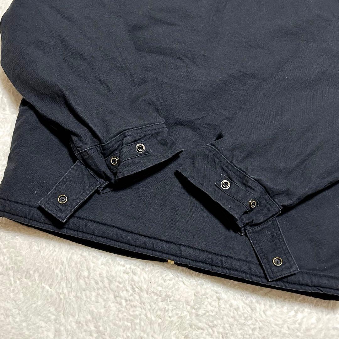 Dickes ダック地 裏地ボア フード カバーオール ジャケット 黒 M