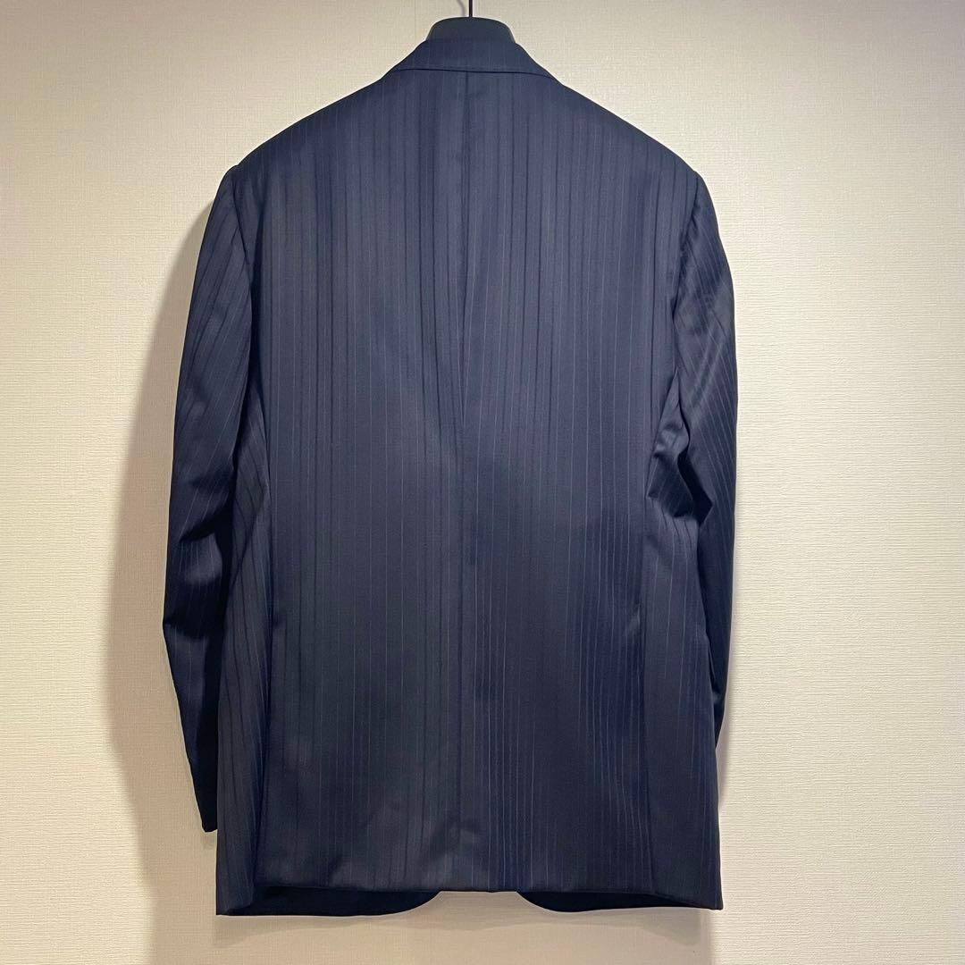 【美品】アルマーニ ネイビー ストライプ ビジネスセットアップ