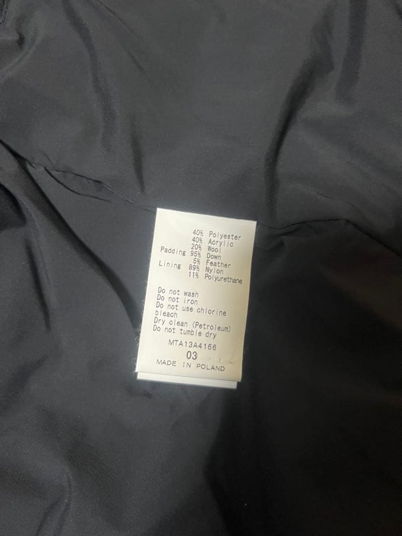 TATRAS フード付きダウンベスト グレー系チェック柄