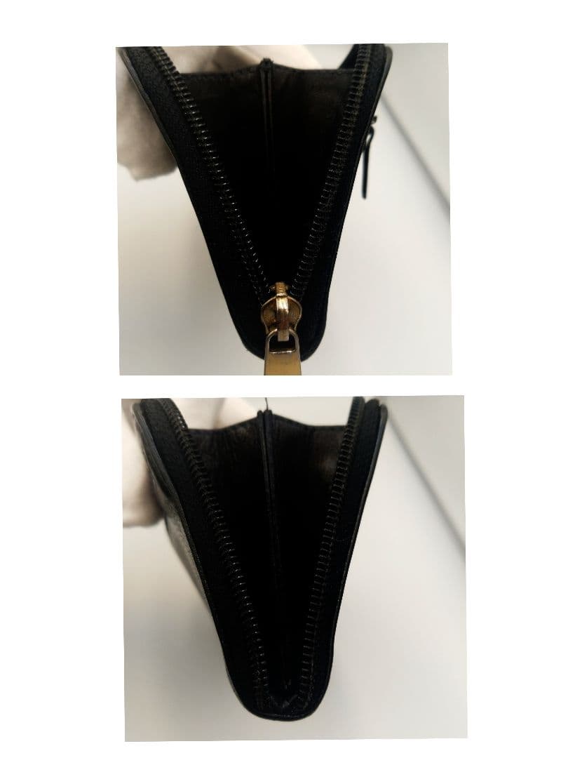 【美品】CHANEL シャネル キャビアスキン レザー ラウンド長財布　ココ