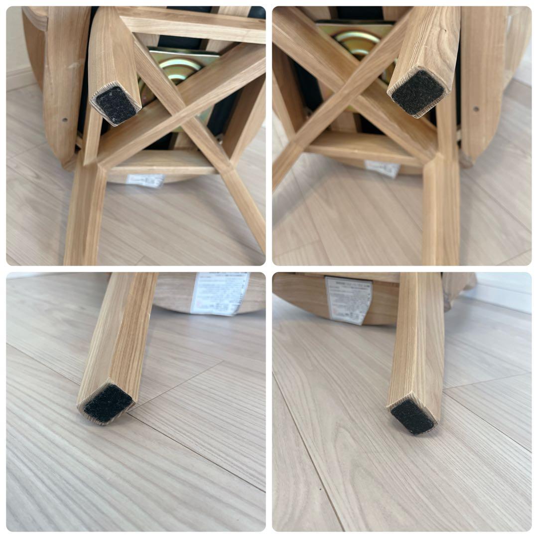 回転式 肘付き 介護 福祉にも最適 高級 天然木NAGAREチェア 美品