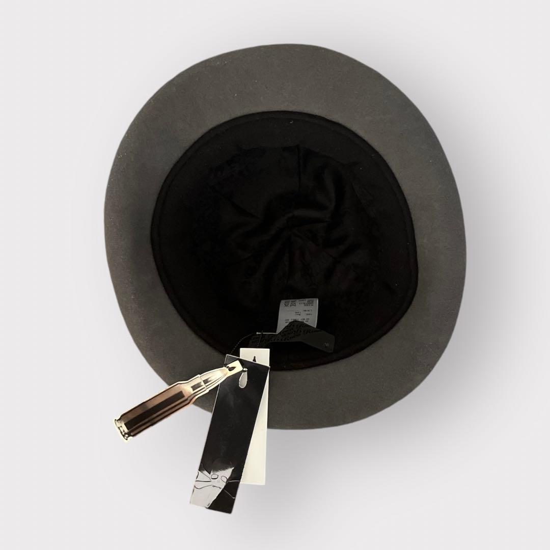 Roen ロエン ボーラーハット スカル ウール ラムレザー 未使用品 hyde