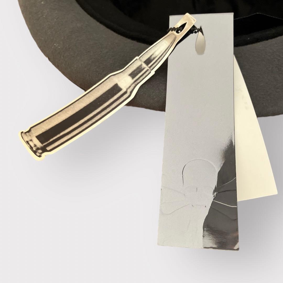 Roen ロエン ボーラーハット スカル ウール ラムレザー 未使用品 hyde