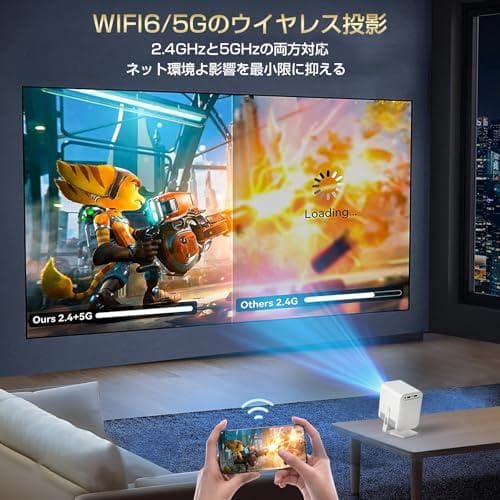 Boleve 【2026最新全密閉型】プロジェクター 家庭用 小型 360°回m