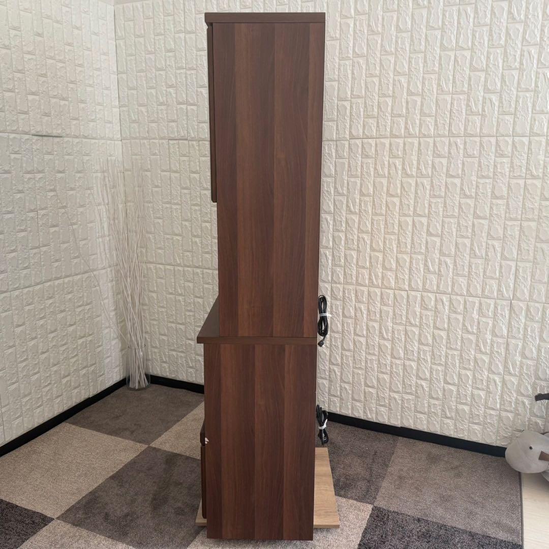 しゅう◎即購入歓迎✨ニトリ　キッチンボード　食器棚　ブラウン系　美品