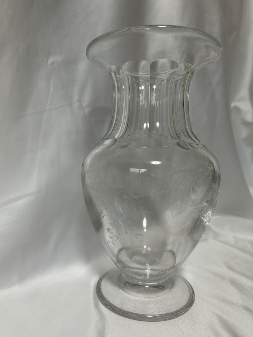 【美品・刻印あり】Saint-Louis サンルイ クリスタル フラワーベース