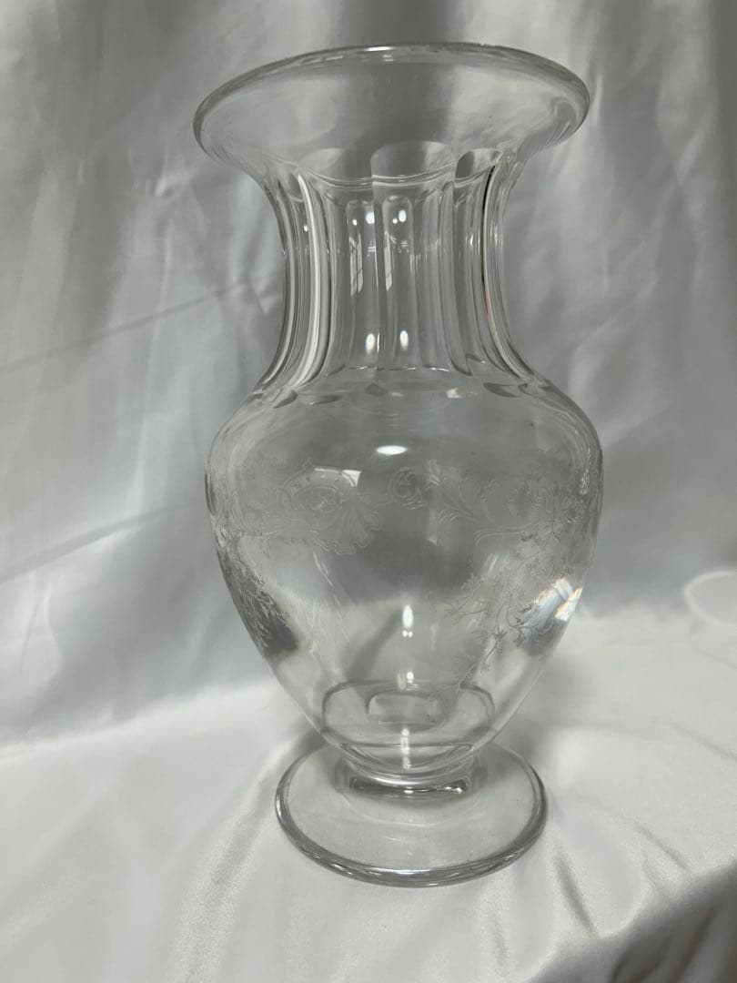 【美品・刻印あり】Saint-Louis サンルイ クリスタル フラワーベース