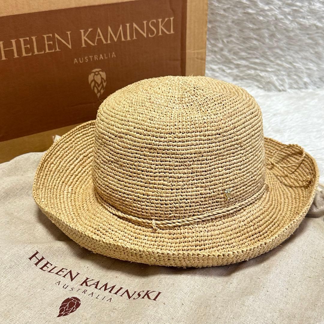 【未使用】ヘレンカミンスキー ハット 麦わら帽子 ラフィア100%