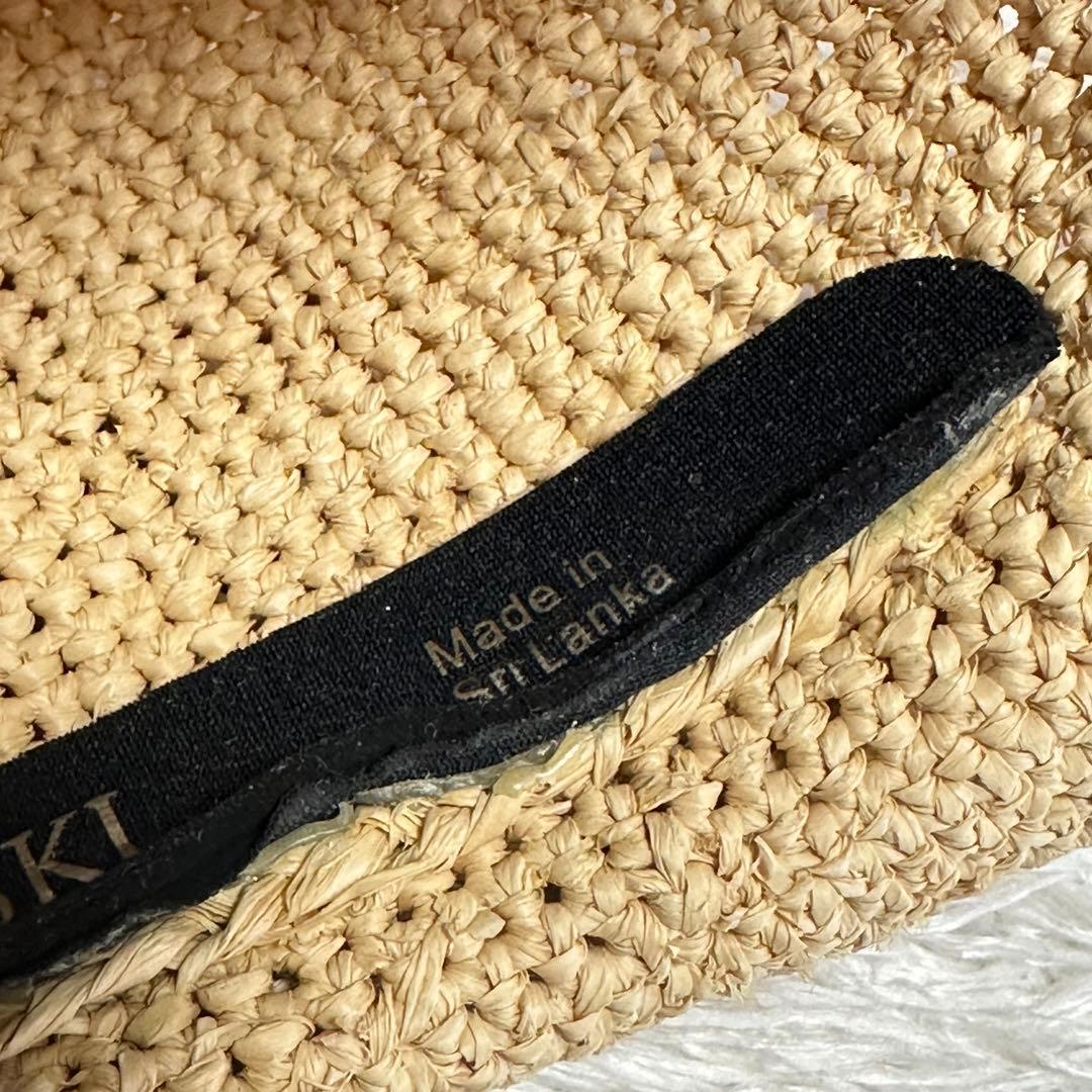 【未使用】ヘレンカミンスキー ハット 麦わら帽子 ラフィア100%