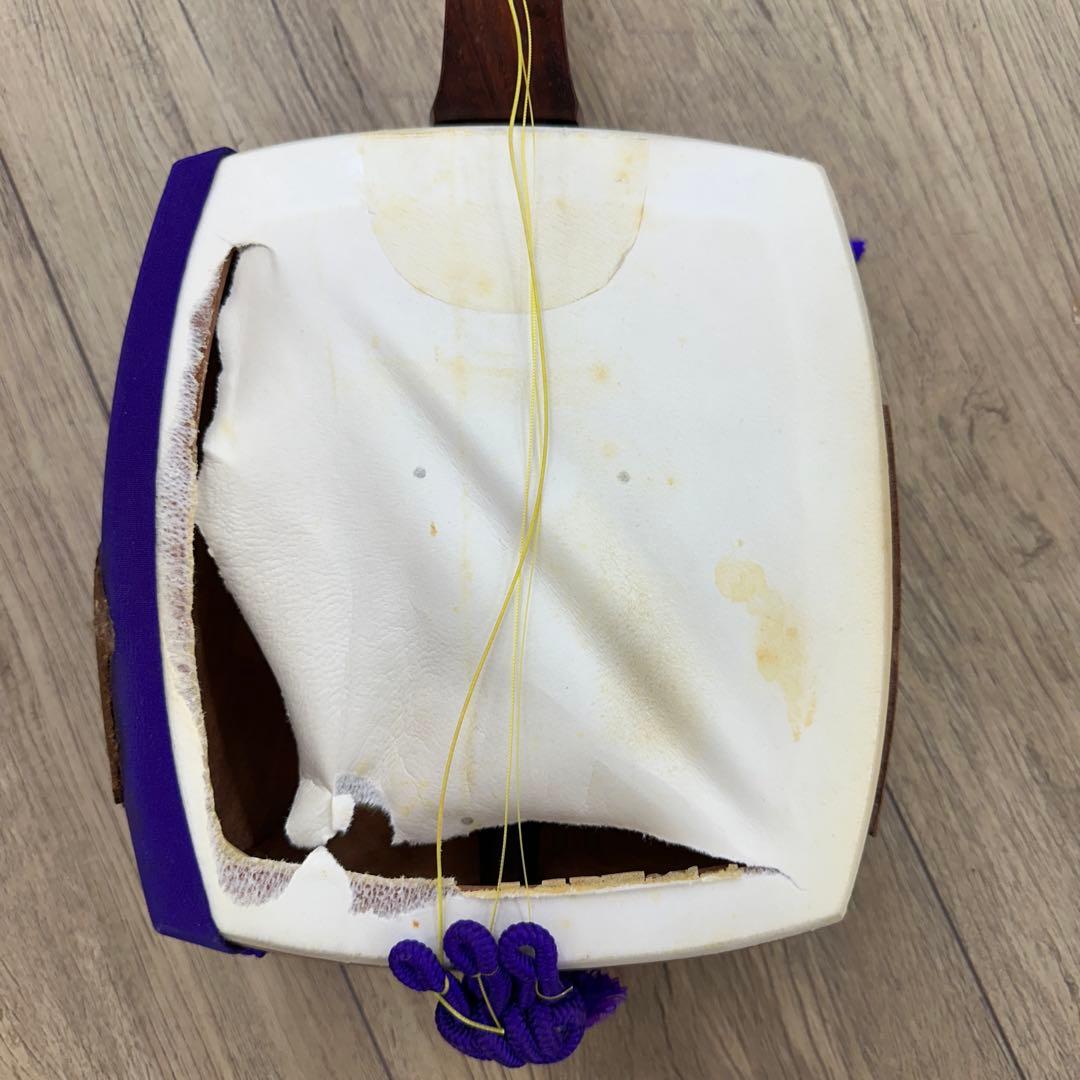 極上　糸巻　三味線　102㎝　ケース付　 東な7-1218①