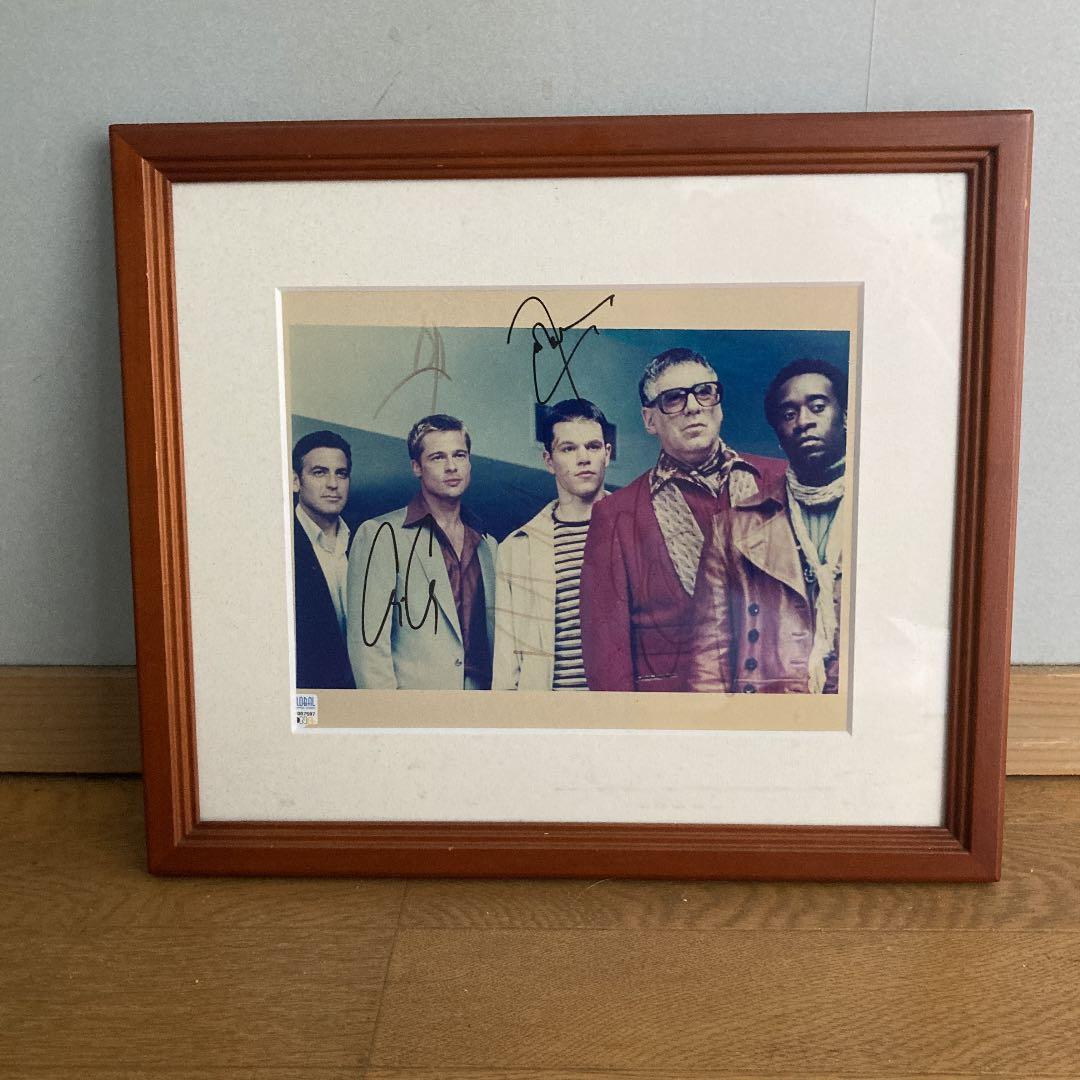 オーシャンズ11 主演者5人 直筆サイン入りコレクター写真 ハリウッド 映画