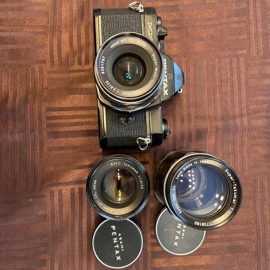 最終値下げ！PENTAX MXブラック一眼レフカメラとレンズ3本セット