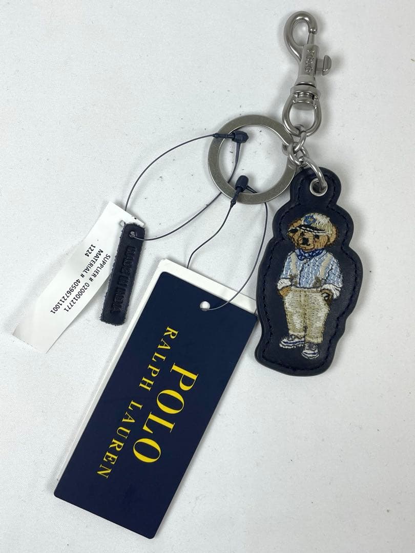 新品未使用 Polo Ralph Lauren ポロベア 刺繍 キーホルダー