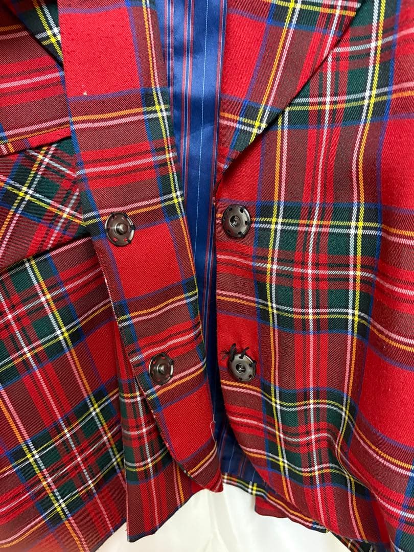 HEIHEI ローラペルジャケット 赤 チェック