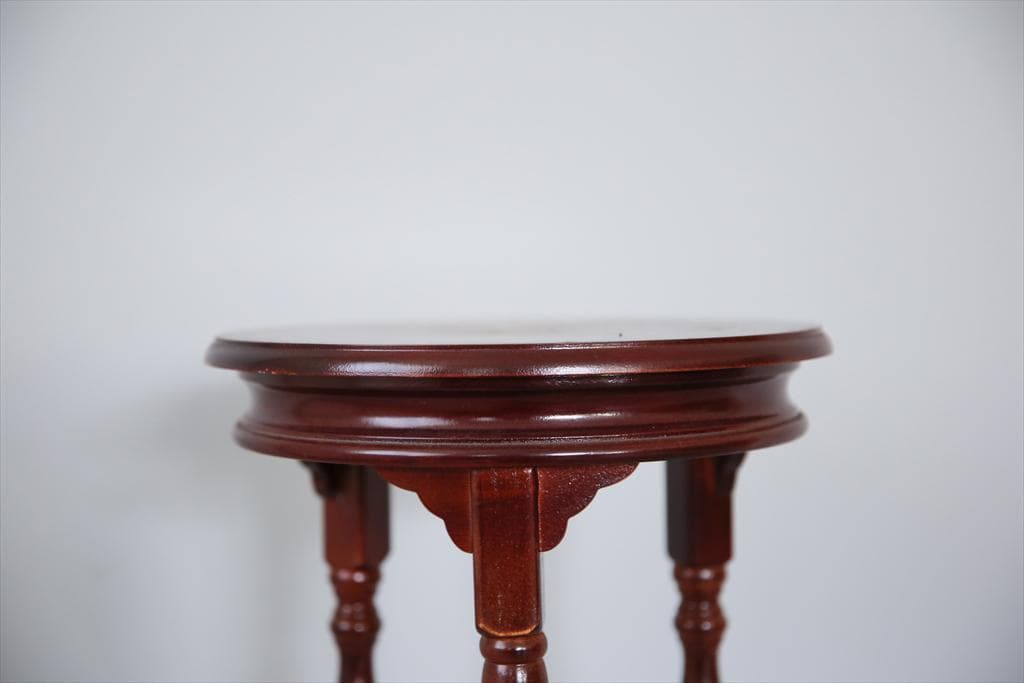 英国アンティーク木製フラワースタンド/花台/燭台/飾り棚/テーブル(89-34)