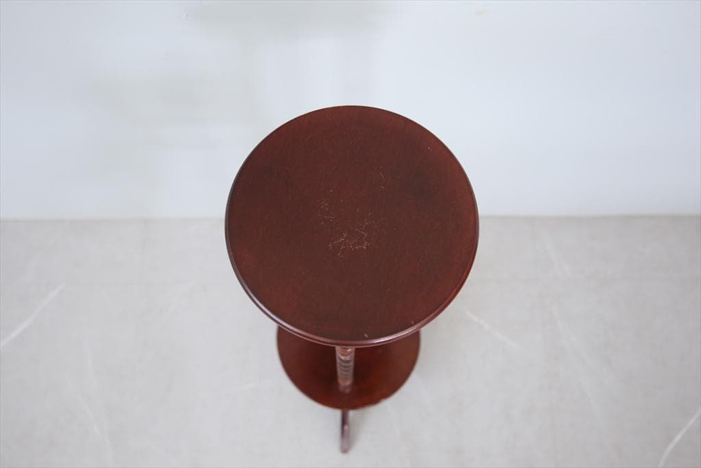 英国アンティーク木製フラワースタンド/花台/燭台/飾り棚/テーブル(89-34)