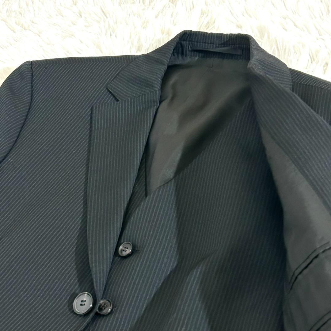 BOSS Hugo Boss 3ピーススーツ ストライプ セットアップ 黒系