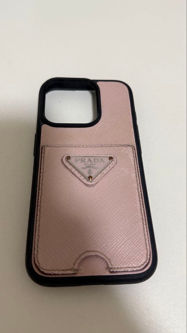PRADA ピンクレザー iPhoneケース