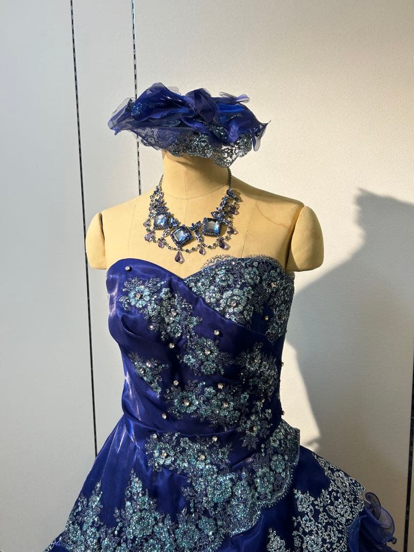 SD-0649 Blue 11-13T ネイビーブルー カラードレス