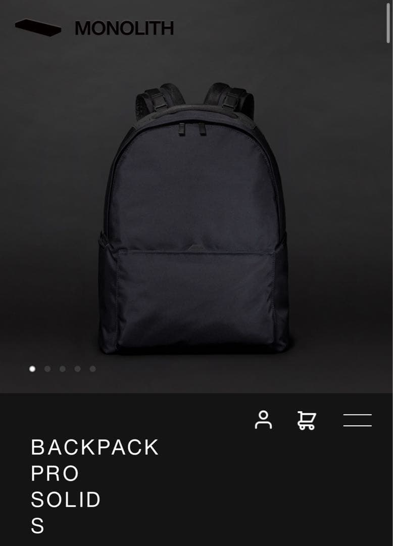 極美品　 BACKPACK PRO SOLID S バッグパック　完売品