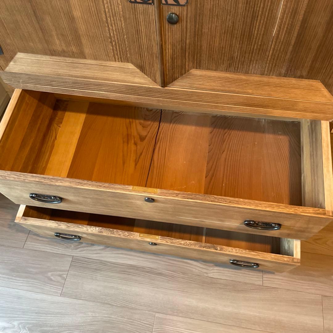 42 43)桐箪笥　アンティーク　チェスト　古家具　和箪笥　着物