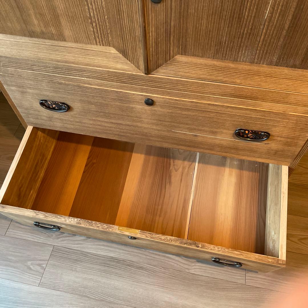 42 43)桐箪笥　アンティーク　チェスト　古家具　和箪笥　着物