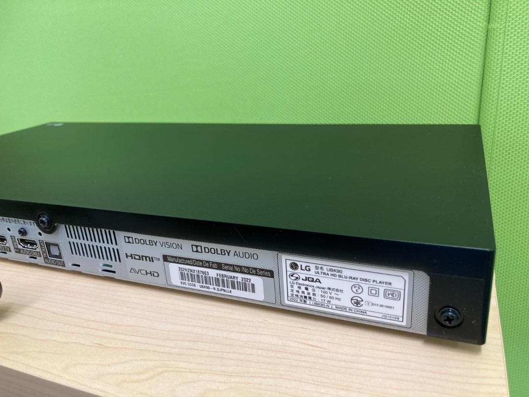 プレーヤー LG UBK90 ULTRA HD Blu-ray DISC PLAYER