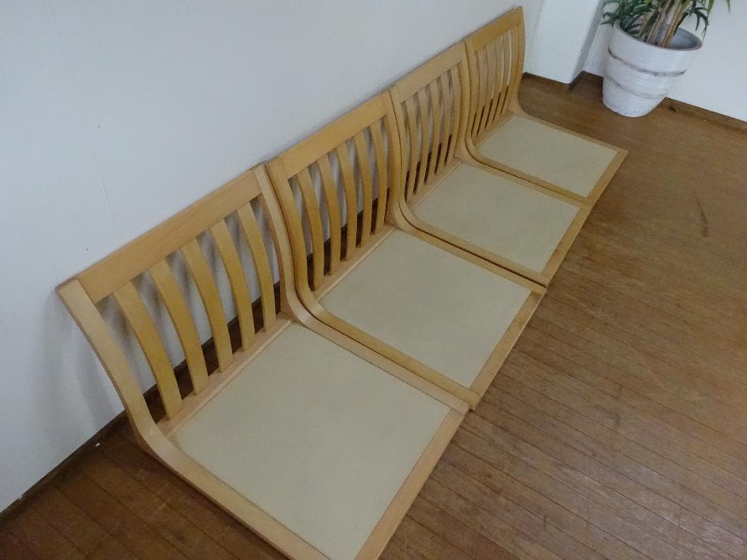 lalao　TENDO/天童木工　座椅子　4脚セット　和モダン旅館　和家具