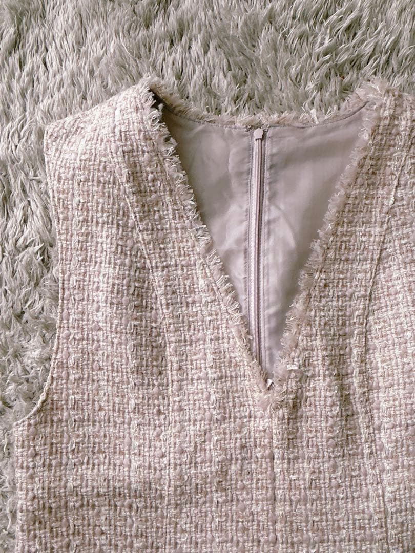 【美品】マルイ限定　ジャスグリッティー　ミックスツイードジャンスカ