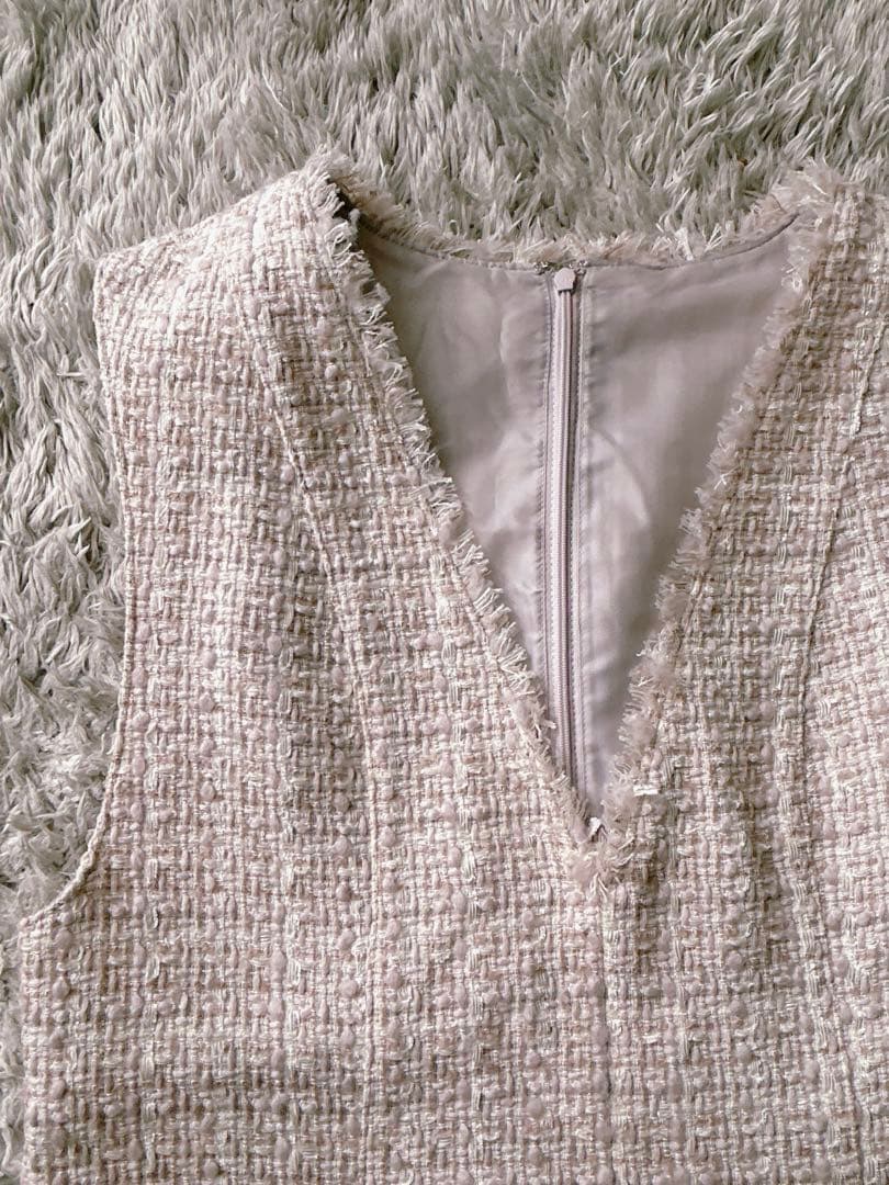 【美品】マルイ限定　ジャスグリッティー　ミックスツイードジャンスカ