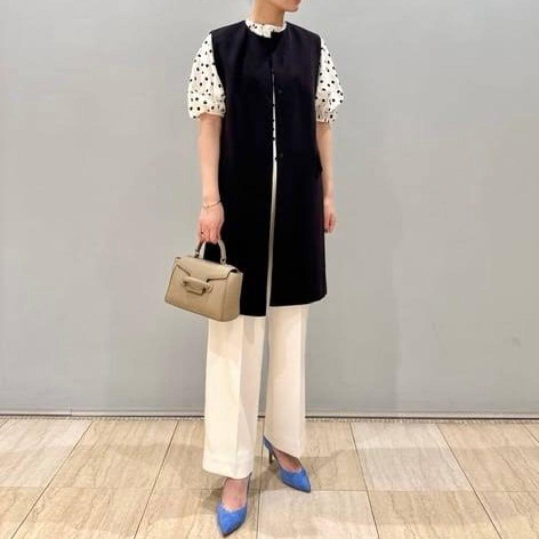 ボールジィ　23ss　ドライアムンゼン クルーネックロングジレ ネイビー 36