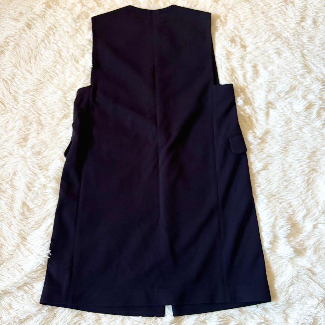 ボールジィ　23ss　ドライアムンゼン クルーネックロングジレ ネイビー 36