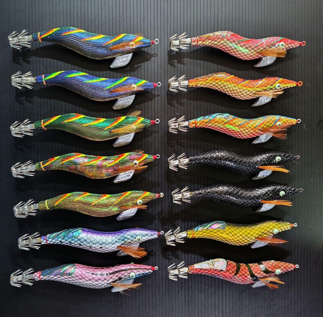 シ*ダ様 餌木猿　3.5寸　14本　 希少カラー　ケース付き