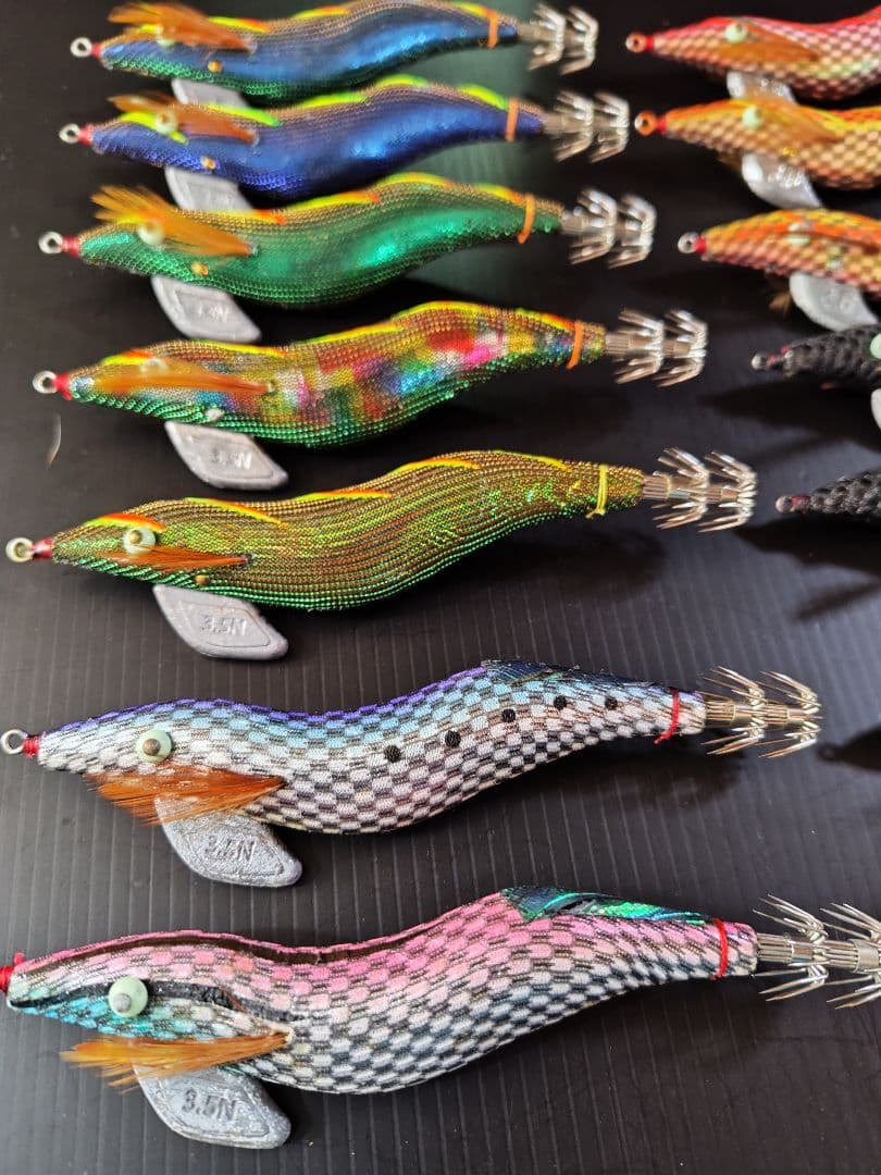 シ*ダ様 餌木猿　3.5寸　14本　 希少カラー　ケース付き