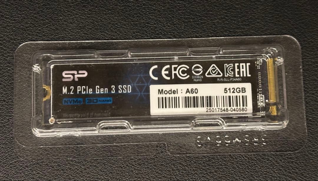 未使用品シリコンパワー SSD 512GB M.2 2280