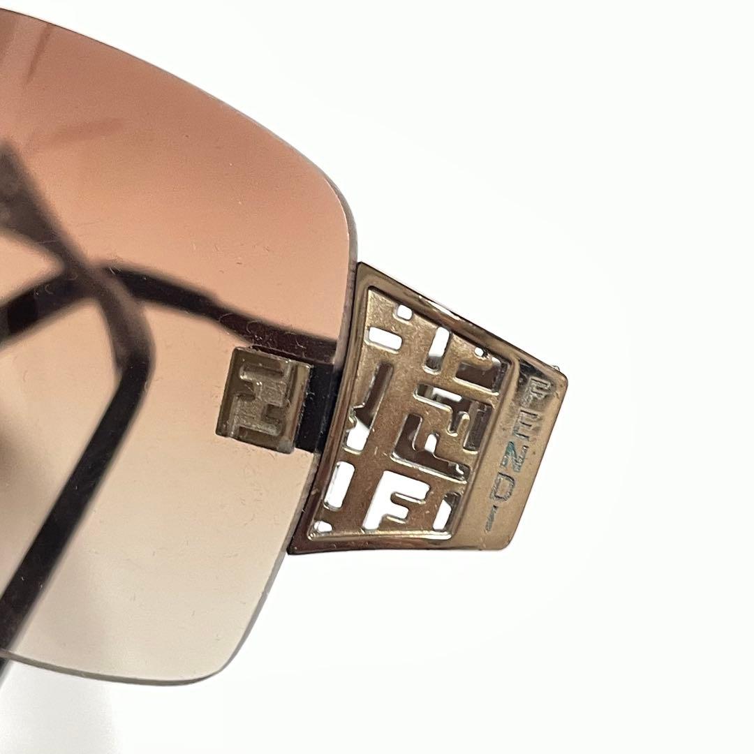 FENDI フェンディ ズッカ柄 ブラウン ゴールド サングラス