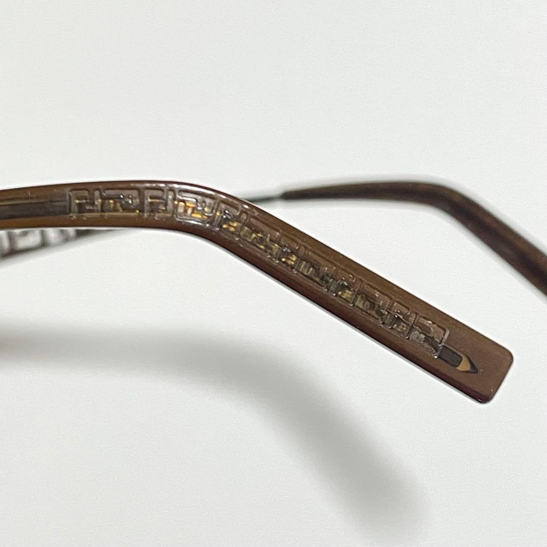 FENDI フェンディ ズッカ柄 ブラウン ゴールド サングラス