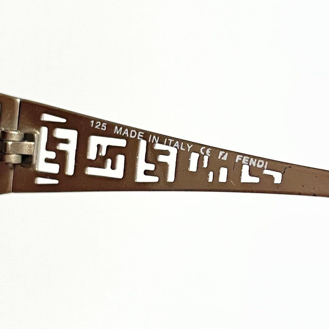 FENDI フェンディ ズッカ柄 ブラウン ゴールド サングラス