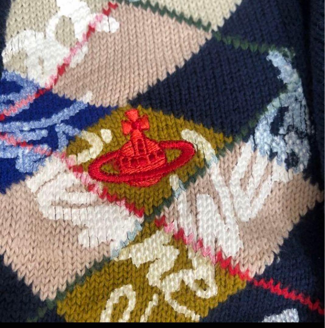 最終値下げ 定価90000円　ヴィヴィアンウエストウッド　アーガイルカーディガン