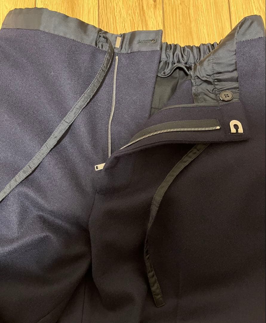 【未使用】JIL SANDER(ジルサンダー)ウール スラックス 44 ネイビー