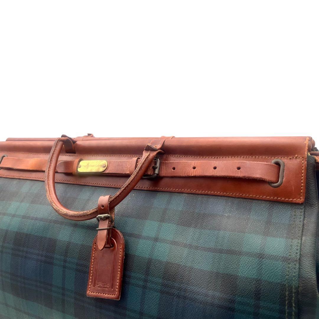 希少 ポロラルフローレン　ヴィンテージ ドクター ボストンバッグ PVC レザー