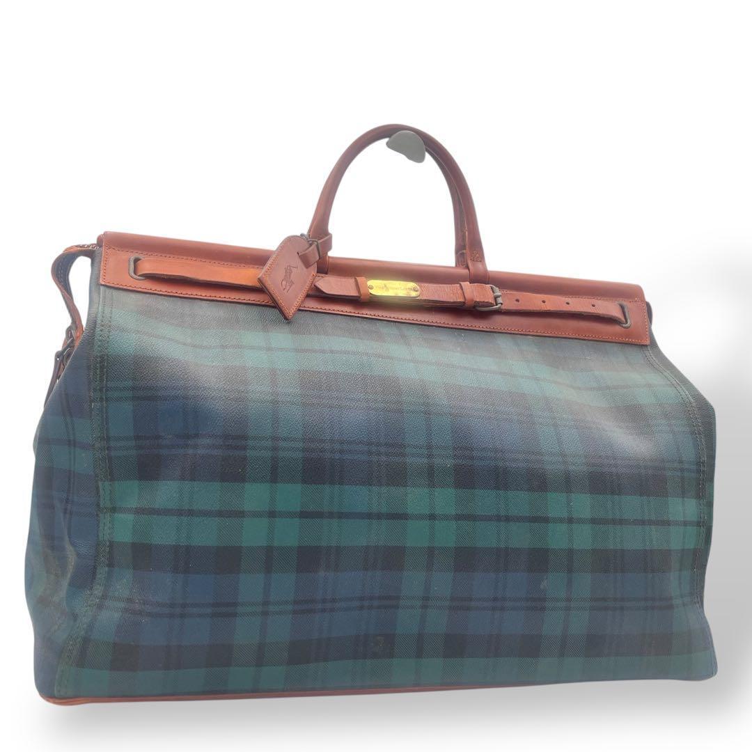 希少 ポロラルフローレン　ヴィンテージ ドクター ボストンバッグ PVC レザー