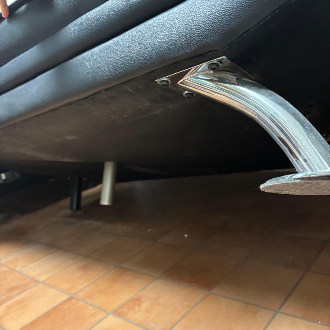 【良品】ニトリ　カウチソファー黒　3人掛け　右カウチ　ロゾ4