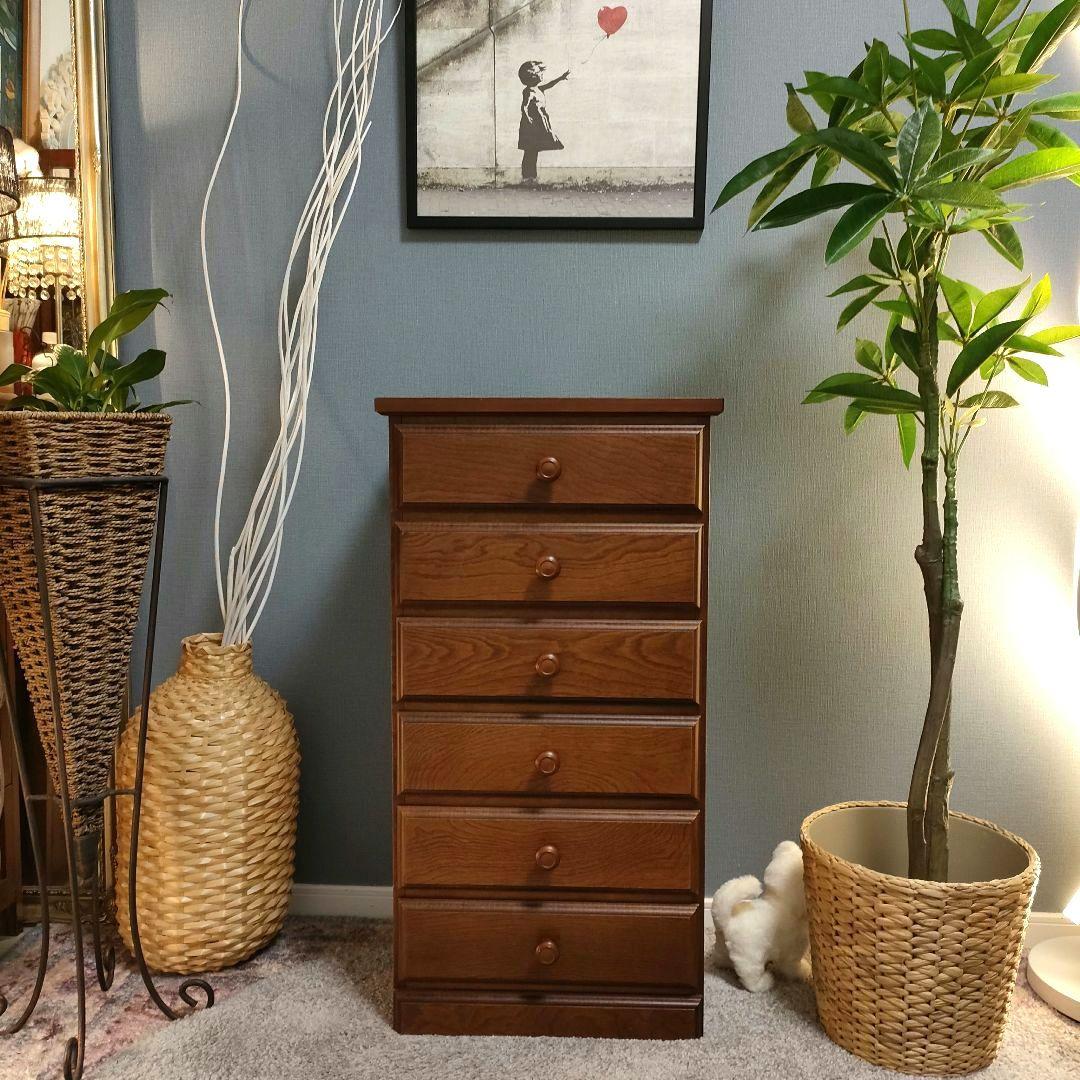 大塚家具取扱 起立木工 6段チェスト チェリー